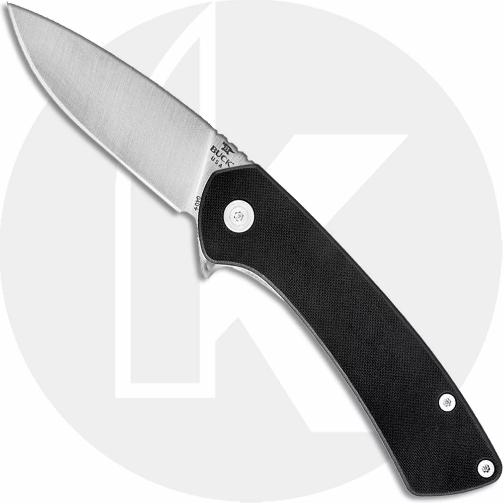 Buck Knives Buck 040 Onset Knife 0040BKS - S45VN Drop Point - Black G10 - Frame Lock - Flipper Folder - USA Made
