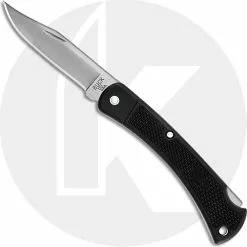 Buck Knives Buck 110 Folding Hunter LT 0110BKSLT Clip Point Blade Black Nylon Lock Back Lightweight Folder Made In USA