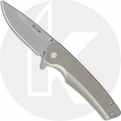 Buck Knives Buck Odessa Knife 0254SSS - Value Priced EDC - Satin Drop Point - Stainless Steel - Frame Lock - Flipper Folder