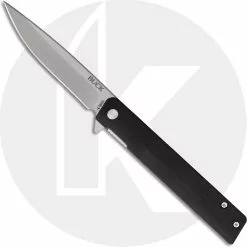 Buck Knives Buck Decatur Knife 0256BKS - Value Priced EDC - Satin Drop Point - Black G10 - Liner Lock - Flipper Folder