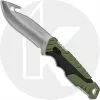 Buck Knives Buck Large Pursuit Fixed Blade 0657GRG - Gut Hook - Black GFN And Green Versaflex Handle - Made In USA