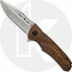 Buck Knives Buck 841 Sprint Pro 0841BRS1 - S30V Drop Point - Burlap Micarta - Liner Lock - Flipper Folder - USA Made