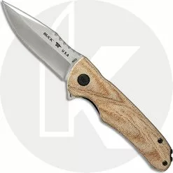 Buck Knives Buck 841 Sprint Pro 0841TNS - S30V Drop Point - Tan Canvas Micarta - Liner Lock - Flipper Folder - USA Made
