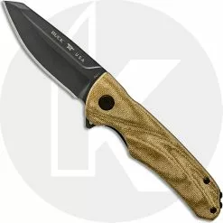 Buck Knives Buck 843 Sprint Ops 0843GRS - Black S30V Reverse Tanto - Green Canvas Micarta - Liner Lock - Flipper Folder - USA Made