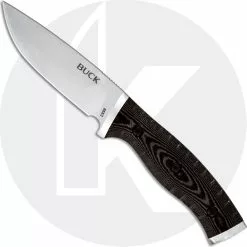 Buck Knives Buck Small Selkirk 0853BRS EDC Drop Point Fixed Blade Knife Brown And Black Micarta