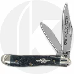 Case Knives Case Peanut Knife 04970 - Limited Edition IV - Pitch Black Bone - 6220SS - Discontinued - BNIB
