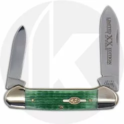 Case Knives Case Canoe Knife 08974 - Limited Edition VIII - Jigged Emerald Bone - 62131SS - Discontinued - BNIB