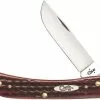 Case Knives Case Sod Buster Jr Knife 10304 Pocket Worn Old Red Bone 6137SS