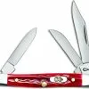 Case Knives Case Small Stockman Knife 10305 Pocket Worn Old Red Bone 6333SS