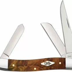 Case Knives Case Medium Stockman Knife 11541 Autumn Maple Burl 7318SS