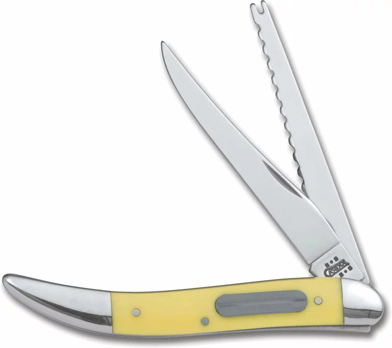 Case Knives Case Fishing Knife, Yellow Synthetic, CA-120