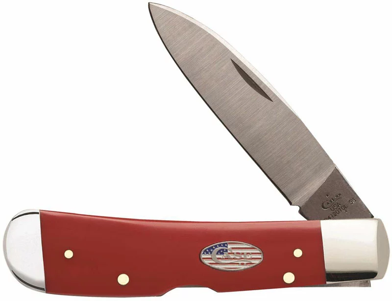 Case Knives Case Tribal Lock Knife 13452 American Workman Red Synthetic TB412010LSS