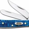 Case Knives Case Tiny Trapper Knife, Blue Sparkle Kirinite, CA-13533