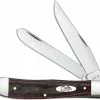 Case Knives Case Trapper Knife 13620 Rustic Red Richlite 10254SS