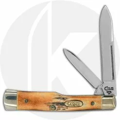 Case Knives Case Small Gunstock Knife 01724 - Burnt Stag - 5215SS - Discontinued - BNIB