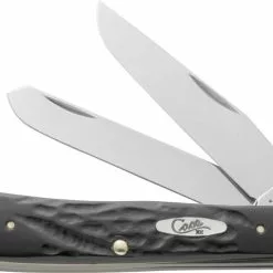 Case Knives: Case Rough Black Trapper Knife, CA-18221