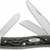 Case Knives: Case Rough Black Medium Stockman Knife, CA-18222