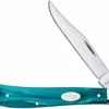 Case Knives Case Slimline Trapper Knife 18582 Aqua Kirinite SparXX 101048SS