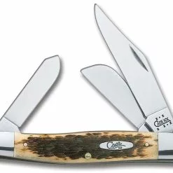 Case Knives Case Large Stockman, Amber Bone CV, CA-204
