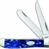 Case Knives Case Mini Trapper Knife 23432 Blue Pearl Kirinite 10207SS