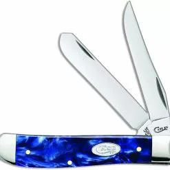 Case Knives Case Mini Trapper Knife 23432 Blue Pearl Kirinite 10207SS