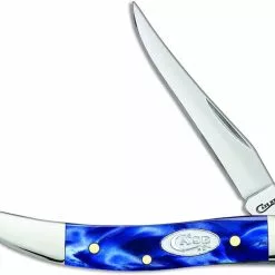 Case Knives Case Small Texas Toothpick Knife 23437 Blue Pearl Kirinite 1010096SS