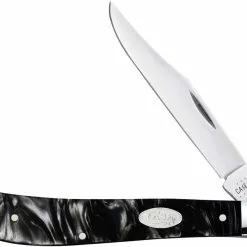 Case Knives Case Slimline Trapper Knife 23677 Black Pearl Kirinite 101048SS