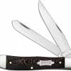 Case Knives Case Trapper Knife 25570 Black Sycamore Wood 7254SS