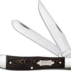 Case Knives Case Trapper Knife 25570 Black Sycamore Wood 7254SS