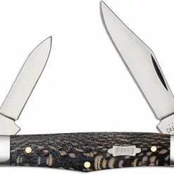 Case Knives Case Half Whittler Knife 25571 Black Sycamore Wood 7208SS