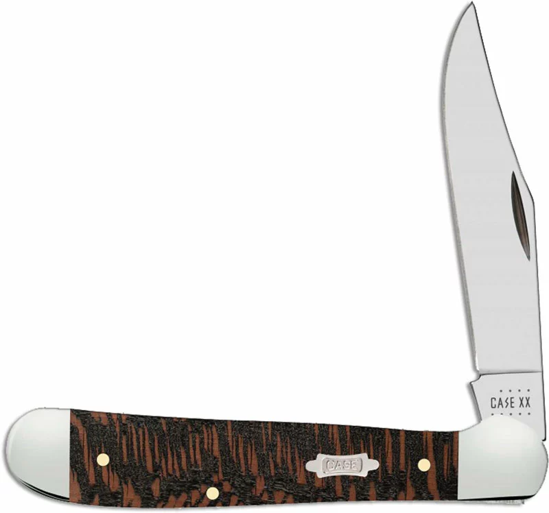 Case Knives Case Copperhead Knife 25572 Black Sycamore Wood 7149SS