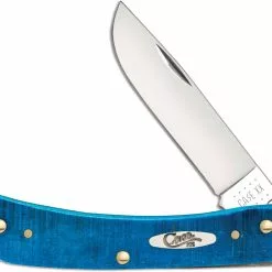 Case Knives Case Sod Buster Jr Knife 25590 Caribbean Blue Bone 6137SS