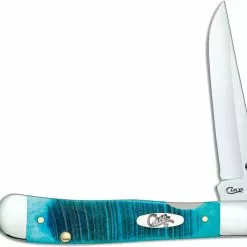 Case Knives Case Kickstart TrapperLock Knife 25594 Caribbean Blue Bone Assisted Open 6154ACSS