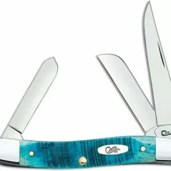Case Knives Case Medium Stockman Knife 25597 Caribbean Blue Bone 6318SS