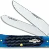 Case Knives: Case Trapper Knife, Navy Blue Bone Handle, CA-2800