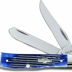 Case Knives: Case Blue Bone Mini Trapper Knife, CA-2838