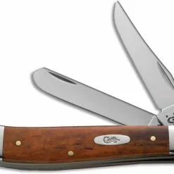 Case Knives: Case Smooth Chestnut Bone Mini Trapper Knife, CA-28700