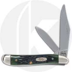 Case Knives Case Peanut Knife 03504 - Hunter Green Bone - 6220SS - Discontinued - BNIB