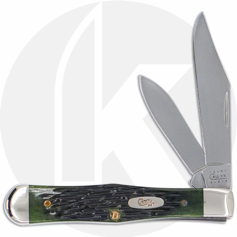 Case Knives Case Mini Coke Bottle Knife 03505 - Hunter Green Bone - 6225 1 / 2SS - Discontinued - BNIB
