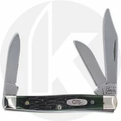 Case Knives Case Small Stockman Knife 03507 - Hunter Green Bone - 6333SS - Discontinued - BNIB