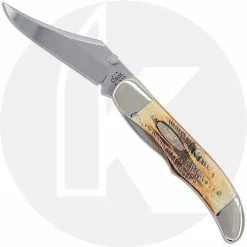 Case Knives Case Mid-Folding Hunter With Clip 03590 - BoneStag - 6.51265LCSS - Discontinued - BNIB