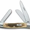 Case Knives Case Medium Stockman Knife, Amber Bone CV, CA-39