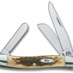 Case Knives Case Medium Stockman Knife, Amber Bone CV, CA-39