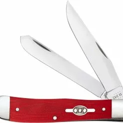 Case Knives Case Trapper Knife 45400 Smooth Red G10 10254SS