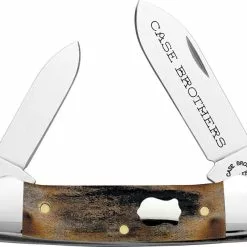 Case Knives Case Canoe Knife 05290 - Case Brothers - Genuine Stag - 52131SS - Discontinued - BNIB