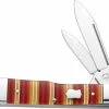 Case Knives Case Large Gunstock Knife 05320 - Case Brothers - Candy Stripe - R2130SS - Discontinued - BNIB