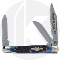 Case Knives Case Small Stockman Knife 05971 - Limited Edition V - Jigged Navy Blue Bone - 6333SS - Discontinued - BNIB