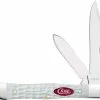 Case Knives Case Small Swell Center Jack Knife 60193 - White Synthetic SparXX - 6225 1 / 2SS
