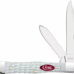 Case Knives Case Small Swell Center Jack Knife 60193 - White Synthetic SparXX - 6225 1 / 2SS