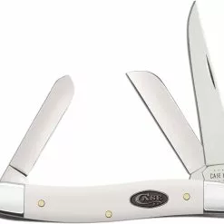 Case Knives Case Medium Stockman Knife 63961 - White Synthetic - 4318SS